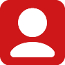 Eigentümerportal-Icon – weiße Person auf rotem Hintergrund
